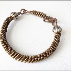 Vintage Coil Gold Tone Bracelet